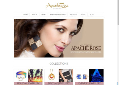 apacheroselondon.com jewelry eCommerce store customisation.