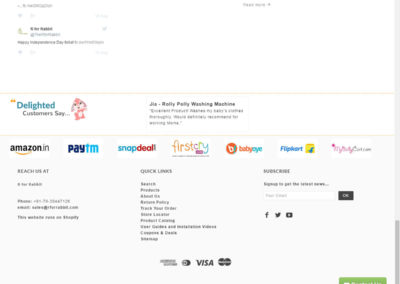 custom review module and product page customisation for rforrabbit - Indian eCommerce store
